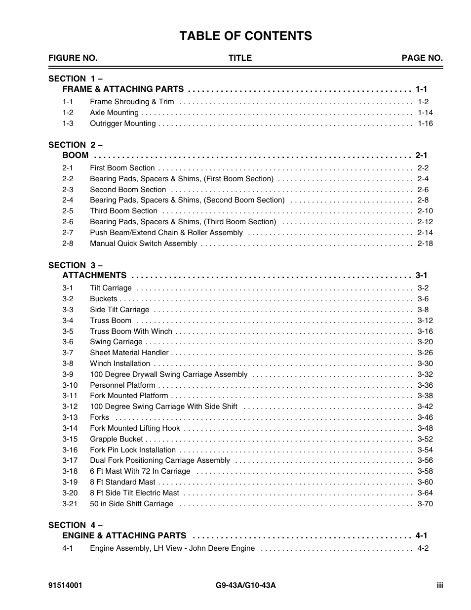 JLG G10-43A Parts Manual User Manual | Page 5 / 788