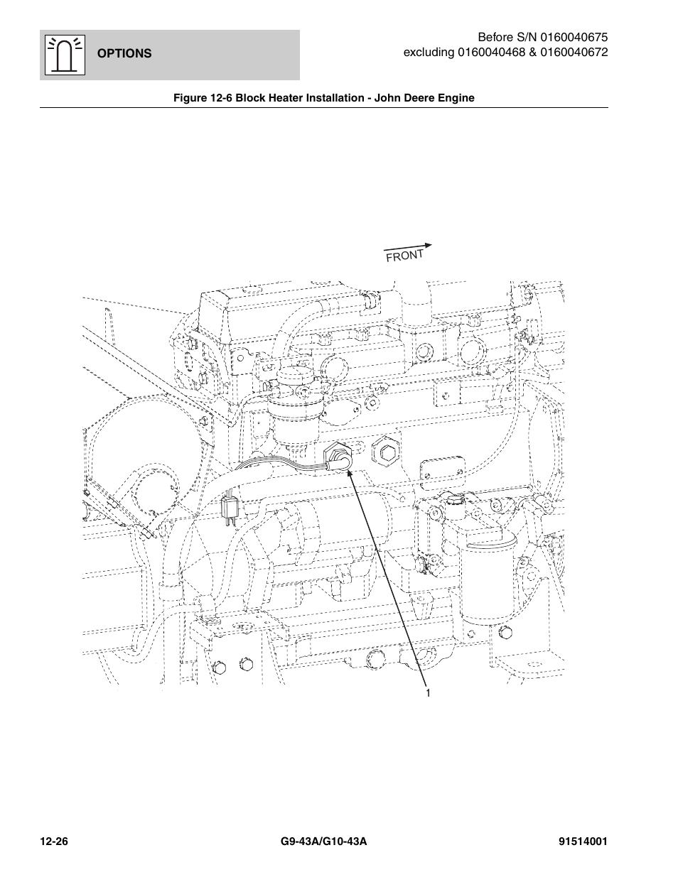 Block heater installation - john deere engine -26 | JLG G10-43A Parts Manual User Manual | Page 640 / 788