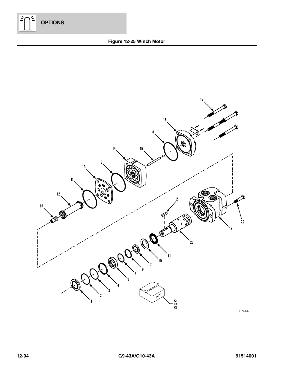 Figure 12-25 winch motor, Winch motor -94, 25 f | On figure 12-25), Figure 12-25) | JLG G10-43A Parts Manual User Manual | Page 708 / 788