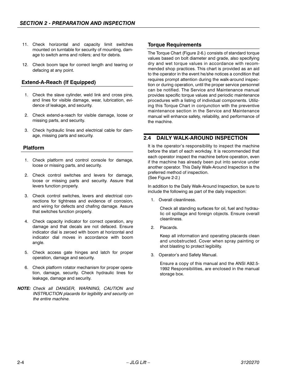 JLG 80HX_HX+6 ANSI Operator Manual User Manual | Page 24 / 104