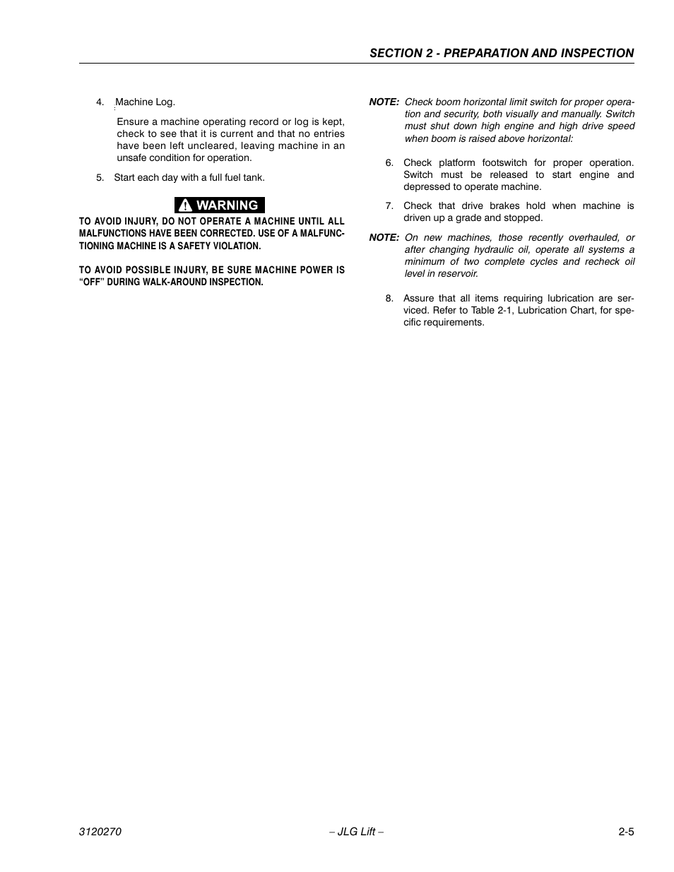 JLG 80HX_HX+6 ANSI Operator Manual User Manual | Page 25 / 104