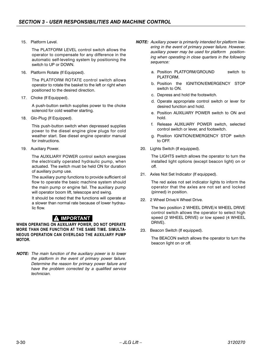 JLG 80HX_HX+6 ANSI Operator Manual User Manual | Page 68 / 104