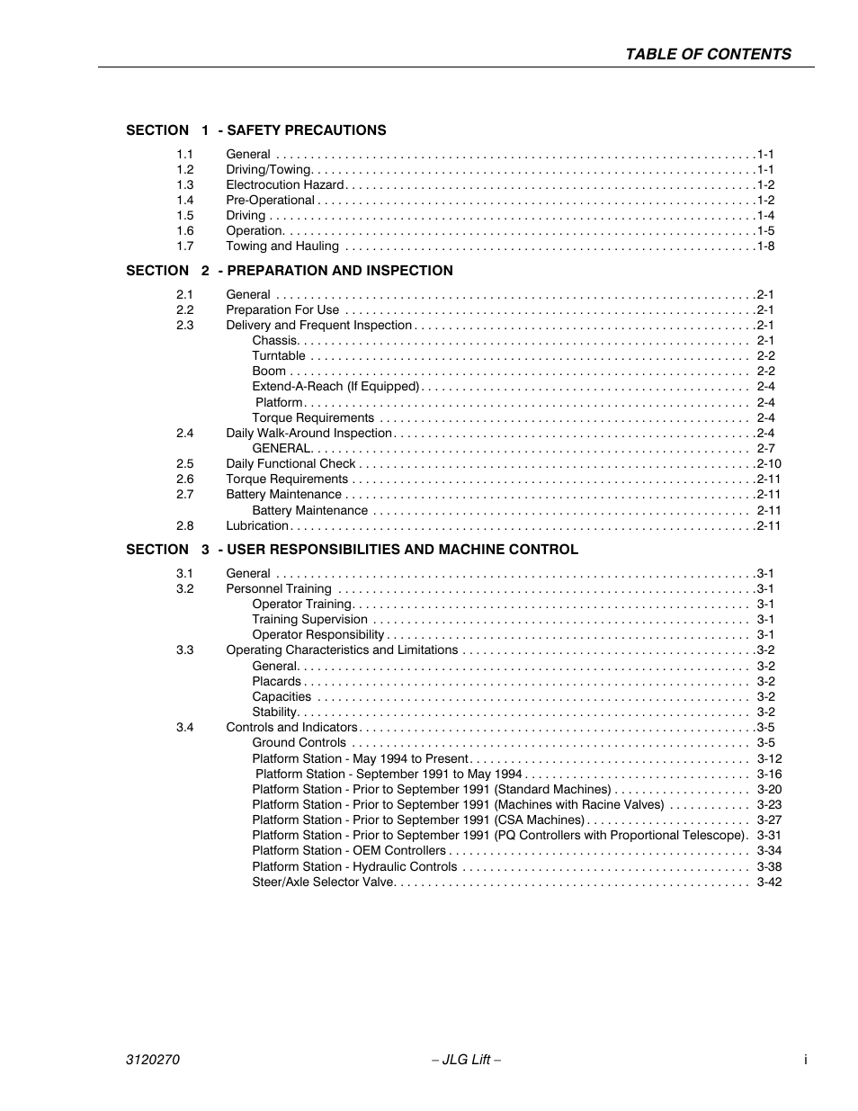 JLG 80HX_HX+6 ANSI Operator Manual User Manual | Page 9 / 104