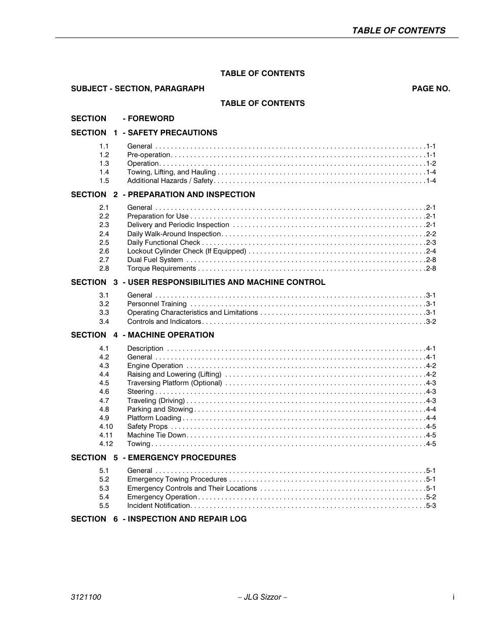 JLG 500RTS ANSI Operator Manual User Manual | Page 7 / 46