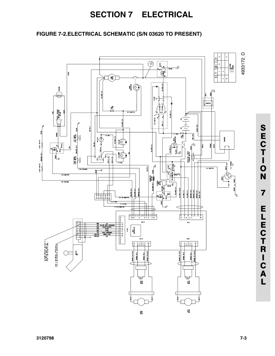Electrical schematic (s/n 03620 to present) -3 | JLG 15VPSP (3120798) Parts Manual User Manual | Page 75 / 98