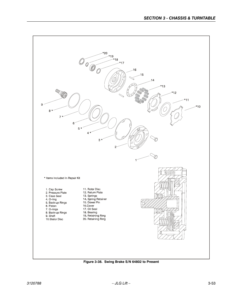 Swing brake s/n 64802 to present -53 | JLG 460SJ ANSI Service Manual User Manual | Page 107 / 464