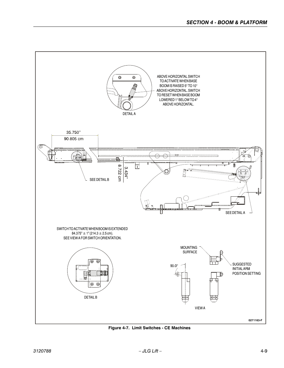 Limit switches - ce machines -9, Or figure 4-7 | JLG 460SJ ANSI Service Manual User Manual | Page 275 / 464