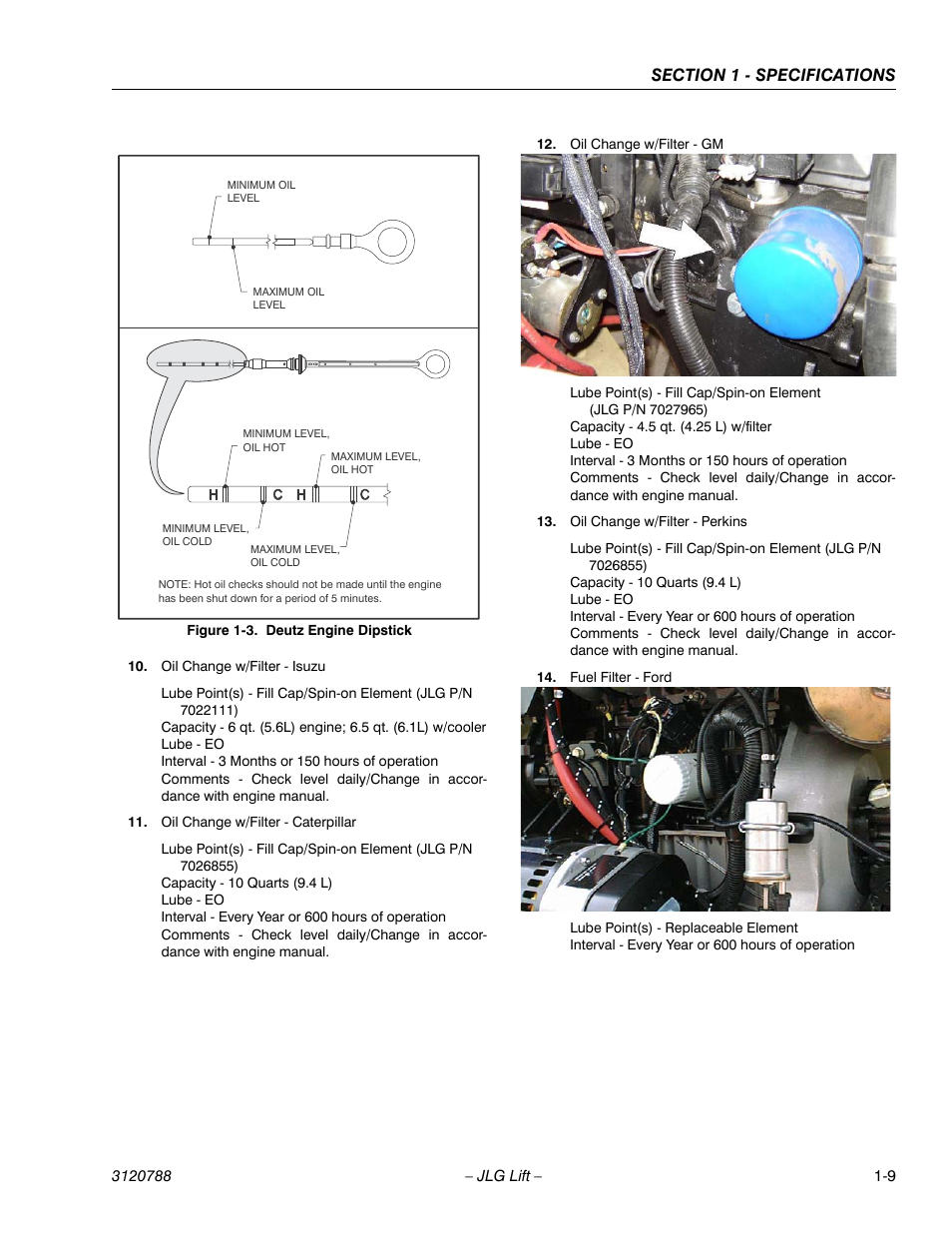Deutz engine dipstick -9 | JLG 460SJ ANSI Service Manual User Manual | Page 29 / 464