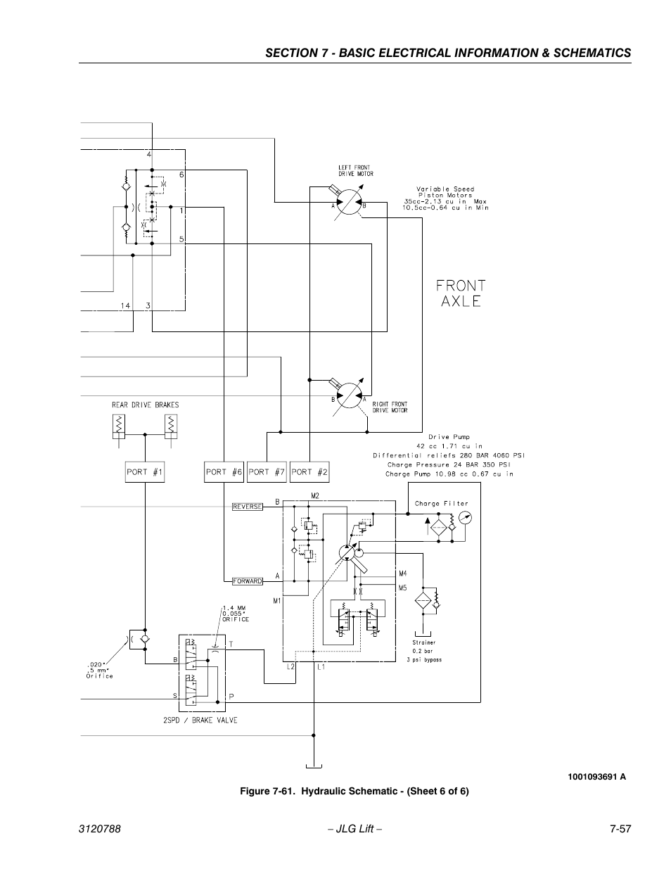 Hydraulic schematic - (sheet 6 of 6) -57 | JLG 460SJ ANSI Service Manual User Manual | Page 461 / 464