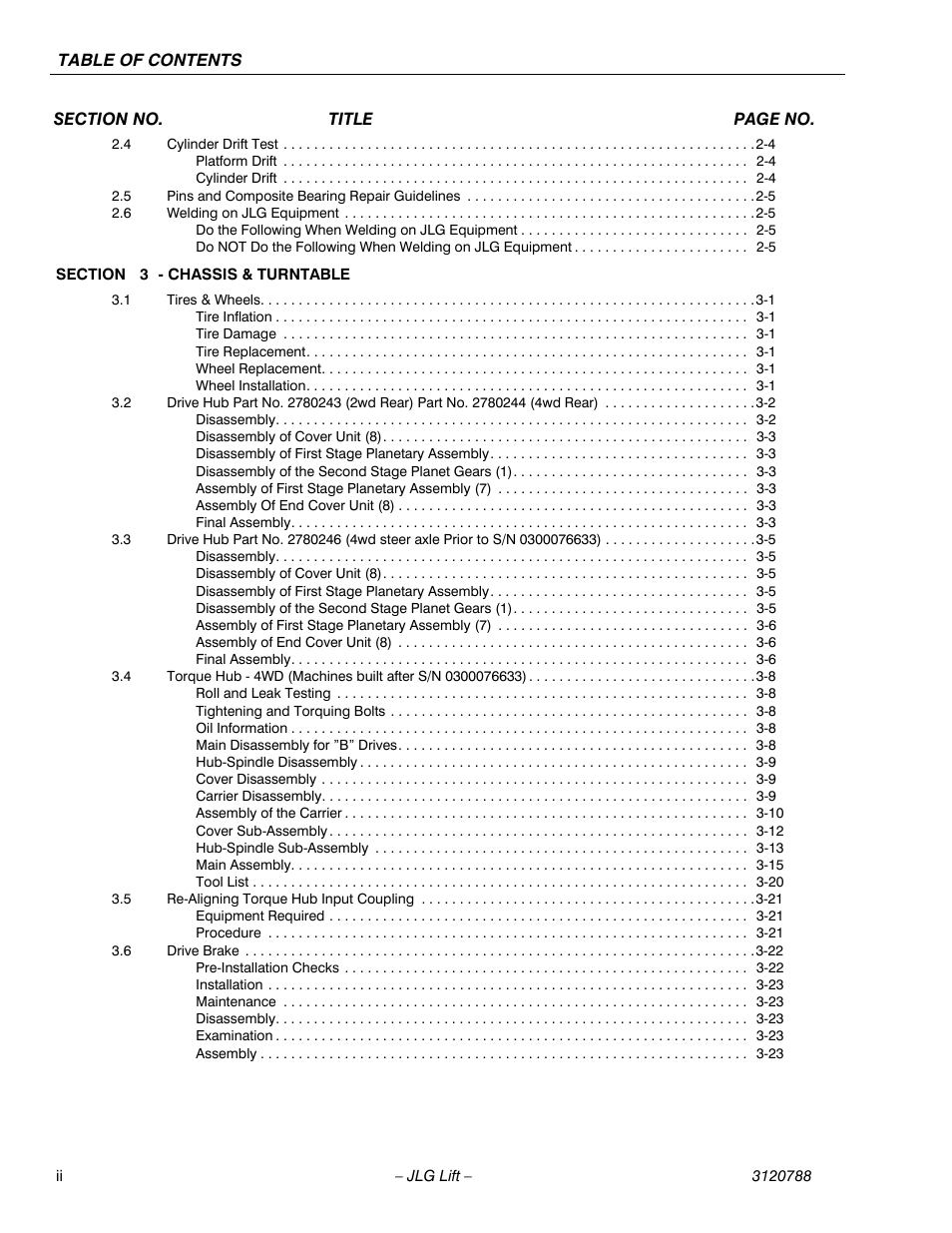 JLG 460SJ ANSI Service Manual User Manual | Page 6 / 464