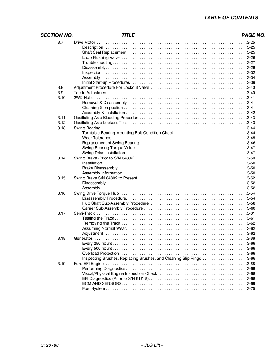 JLG 460SJ ANSI Service Manual User Manual | Page 7 / 464