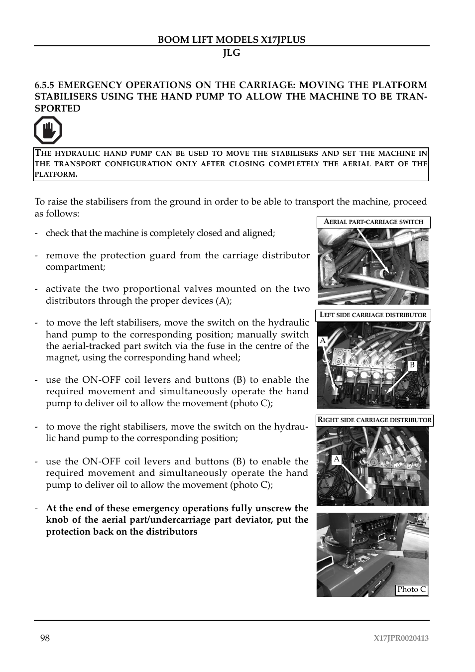 JLG X17J Plus Operator Manual User Manual | Page 102 / 176
