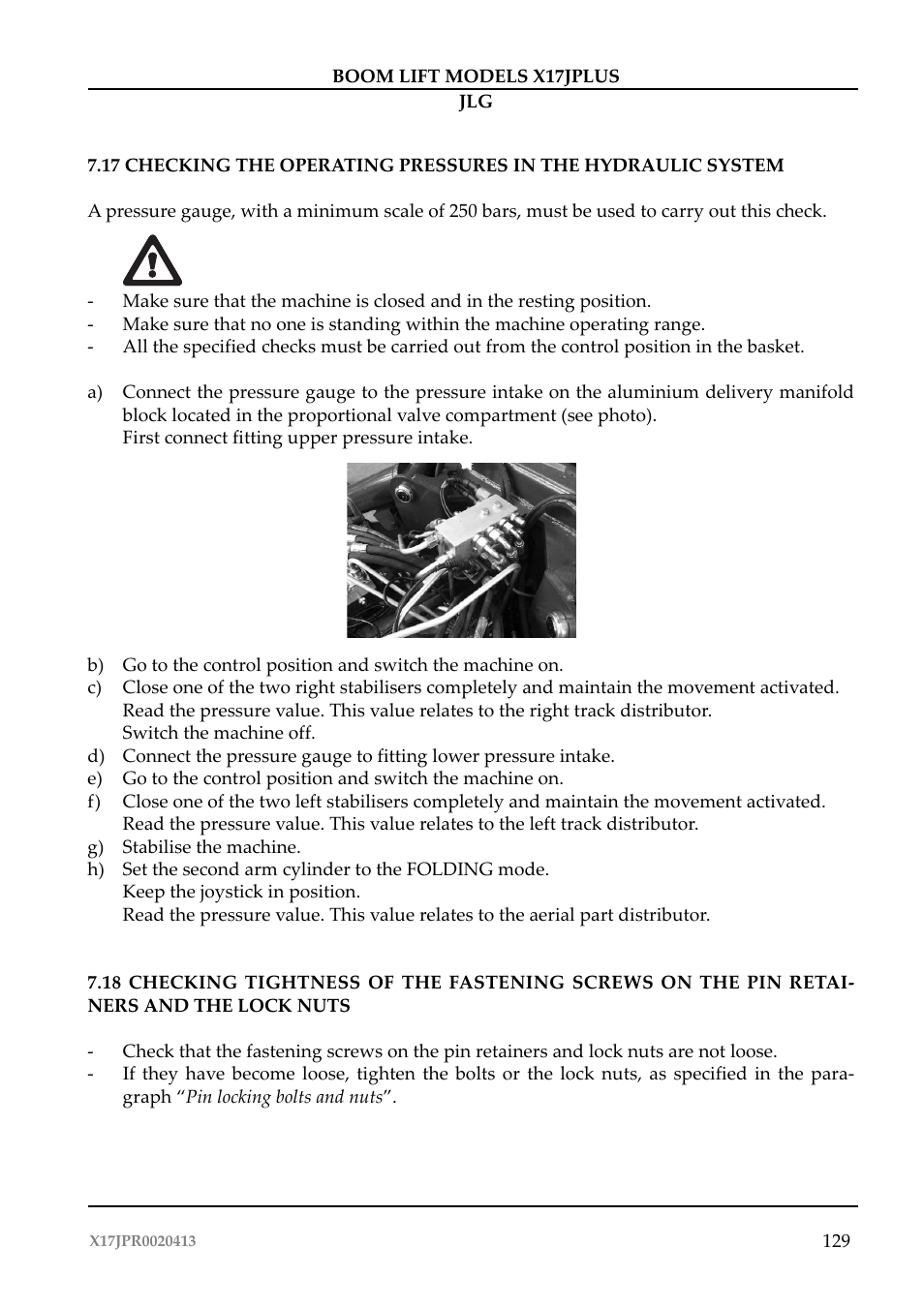 JLG X17J Plus Operator Manual User Manual | Page 133 / 176