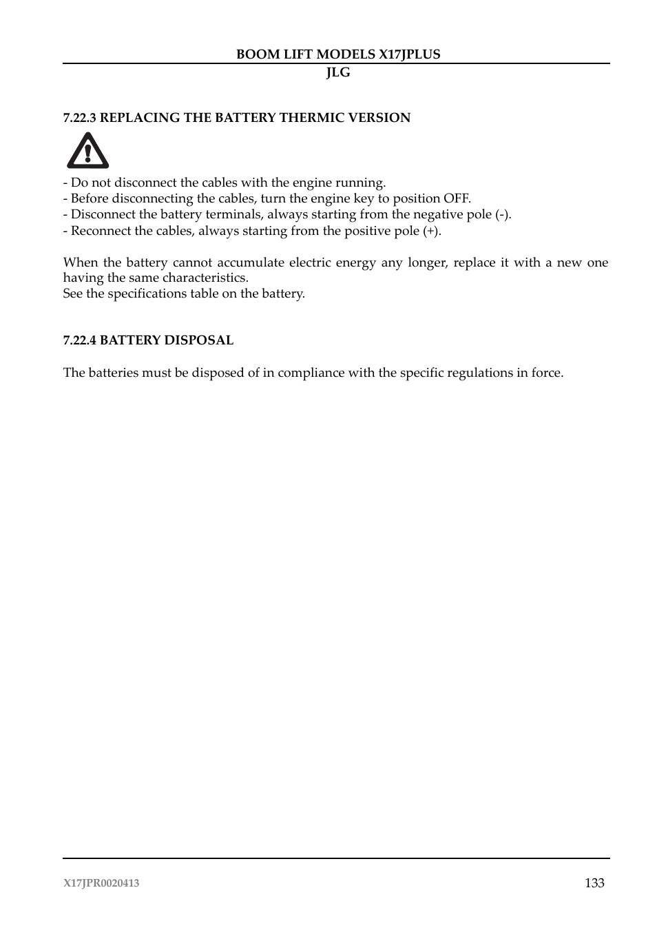 JLG X17J Plus Operator Manual User Manual | Page 137 / 176