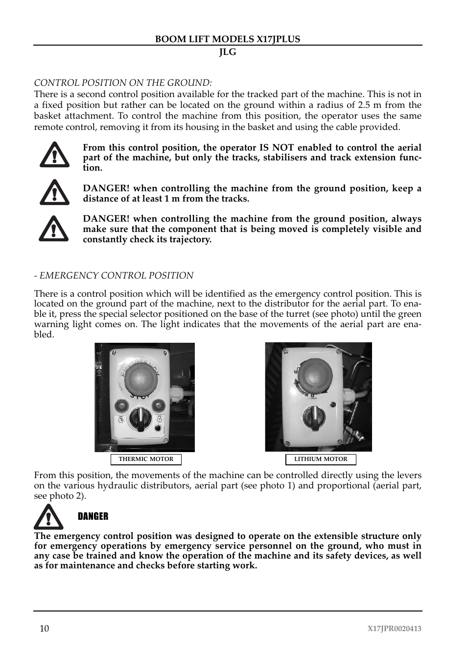 Attenzione | JLG X17J Plus Operator Manual User Manual | Page 14 / 176