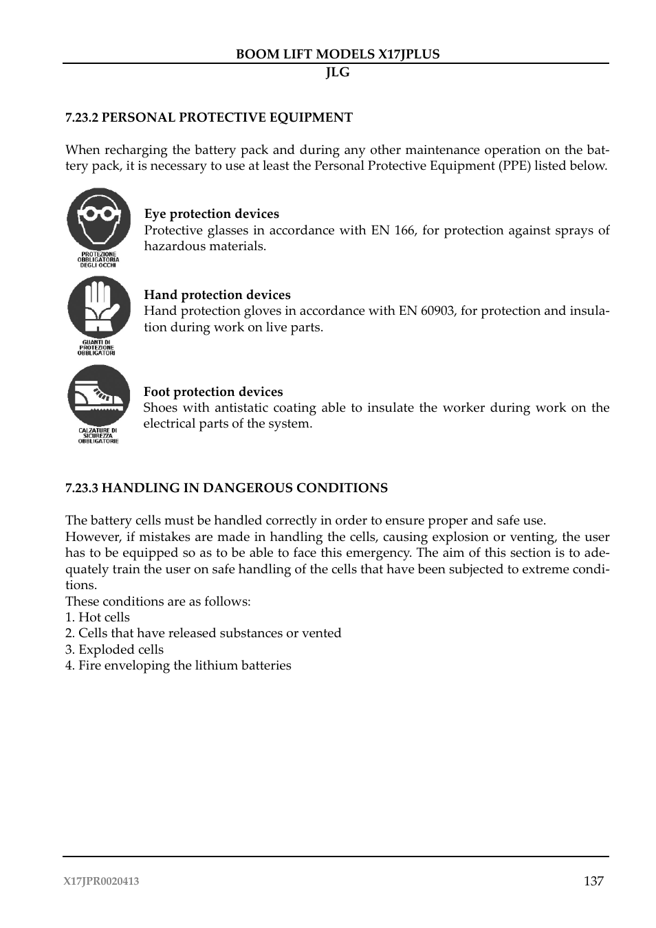 JLG X17J Plus Operator Manual User Manual | Page 141 / 176