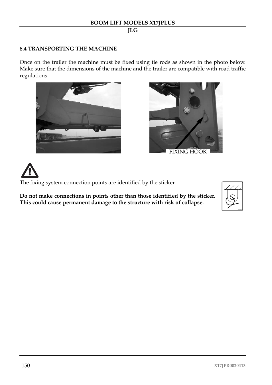 JLG X17J Plus Operator Manual User Manual | Page 154 / 176