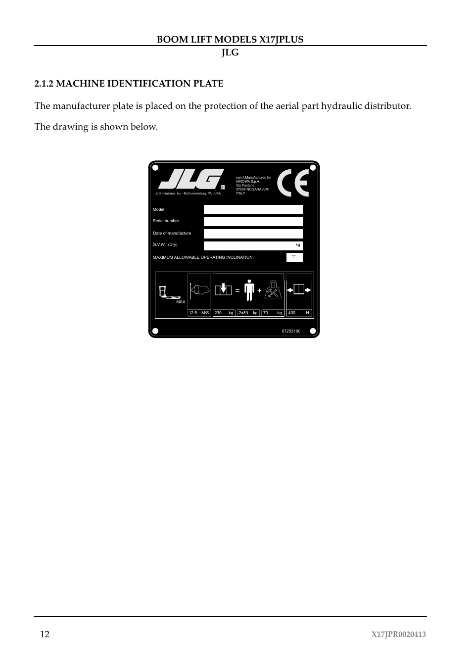 12 boom lift models x17jplus jlg | JLG X17J Plus Operator Manual User Manual | Page 16 / 176