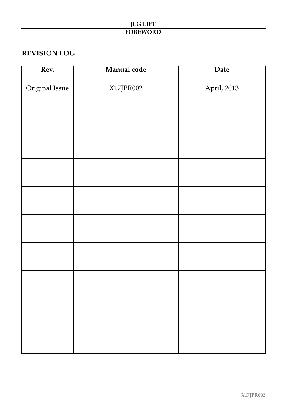 JLG X17J Plus Operator Manual User Manual | Page 4 / 176