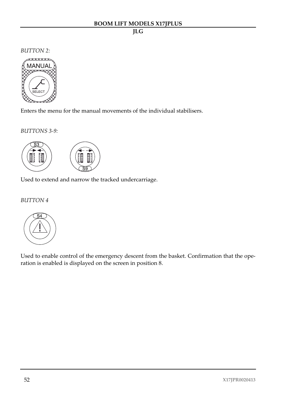 JLG X17J Plus Operator Manual User Manual | Page 56 / 176