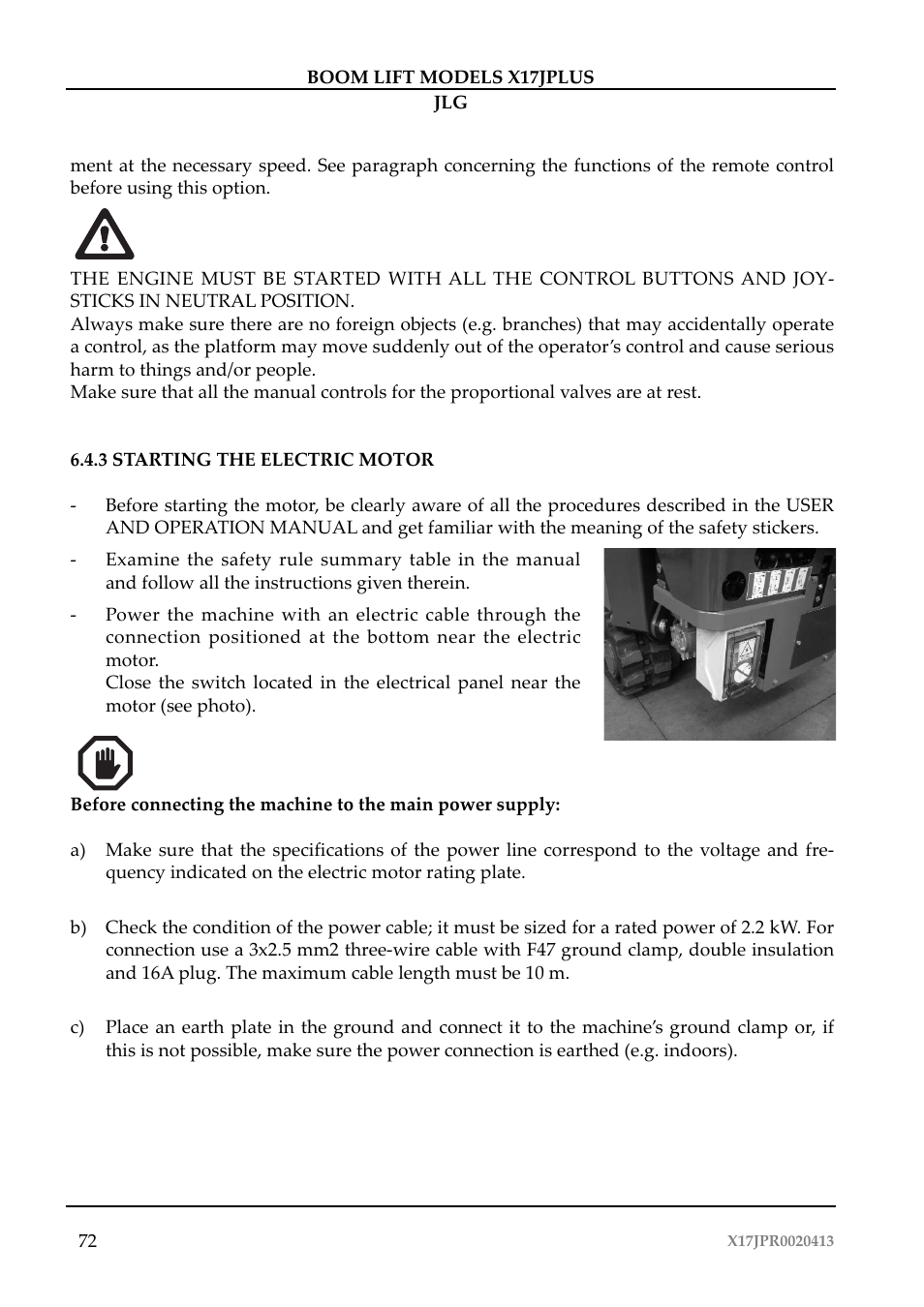 JLG X17J Plus Operator Manual User Manual | Page 76 / 176