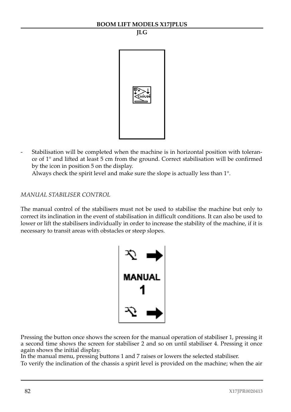 JLG X17J Plus Operator Manual User Manual | Page 86 / 176