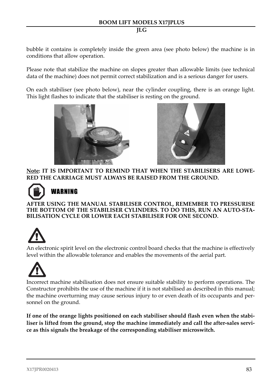 JLG X17J Plus Operator Manual User Manual | Page 87 / 176