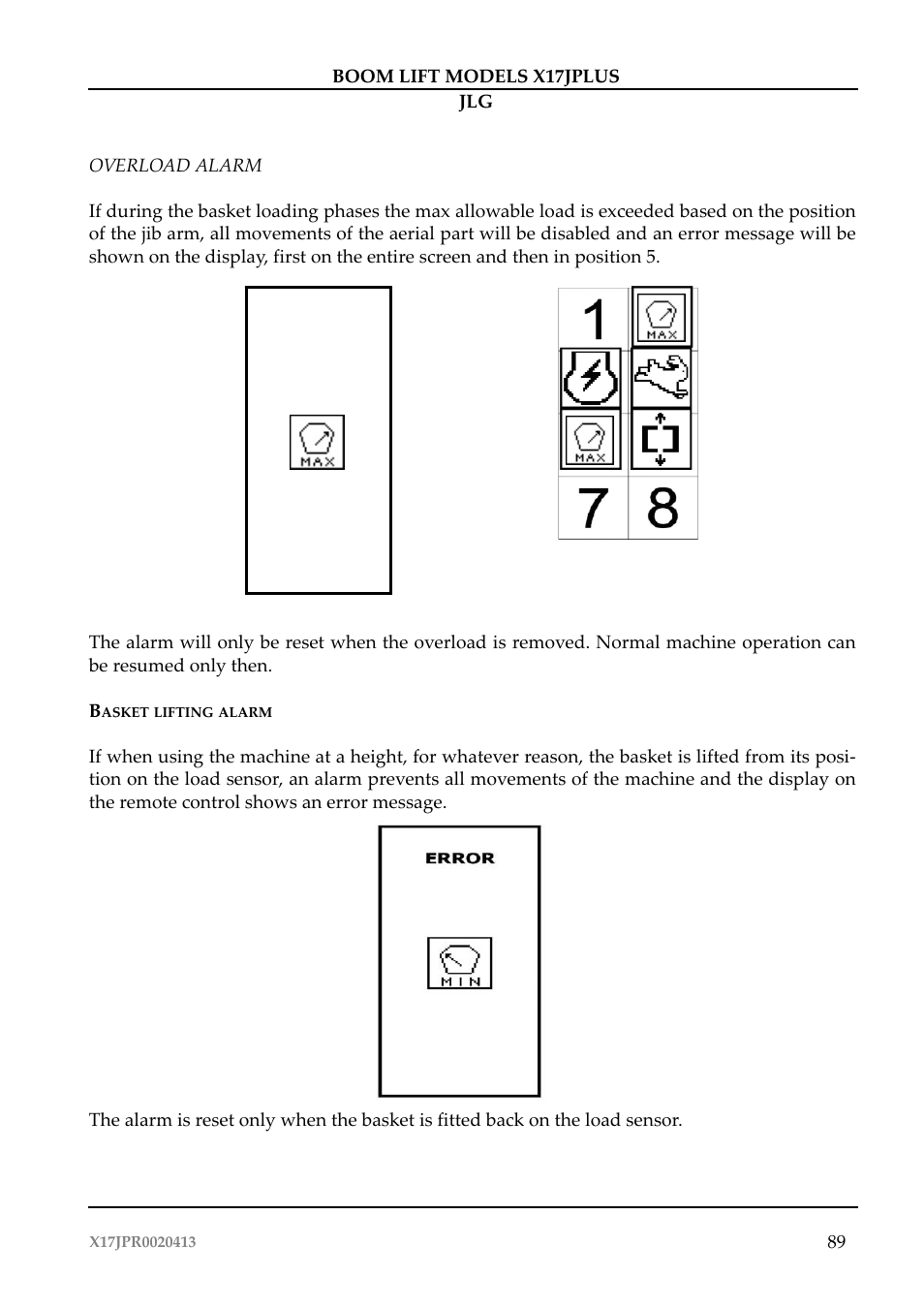 JLG X17J Plus Operator Manual User Manual | Page 93 / 176