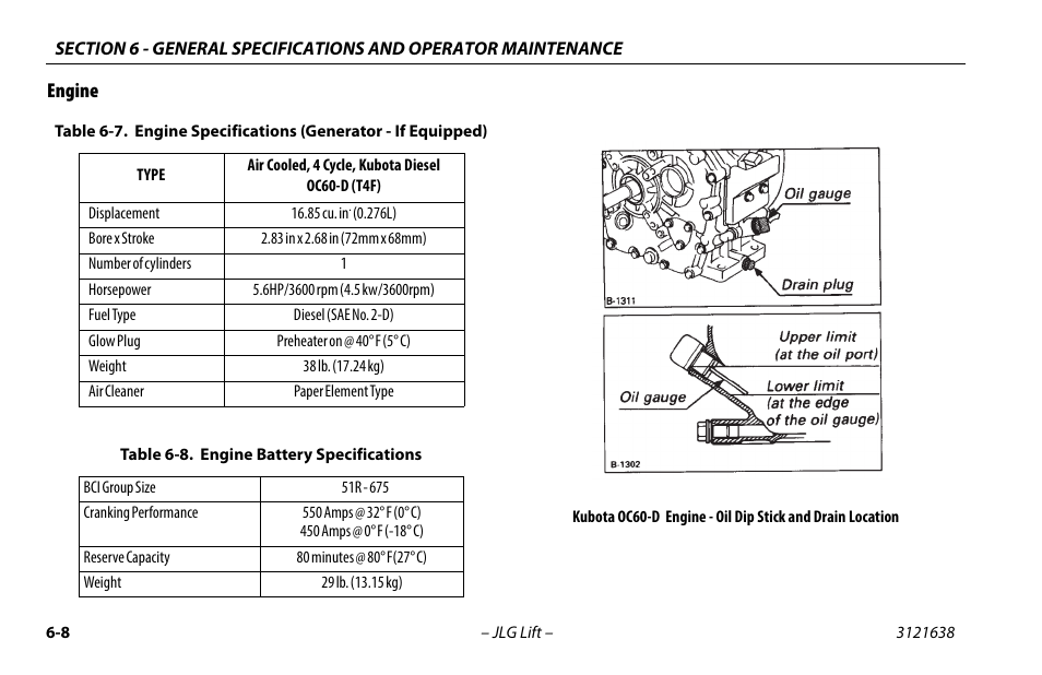Engine | JLG M4069 Operator Manual User Manual | Page 72 / 86