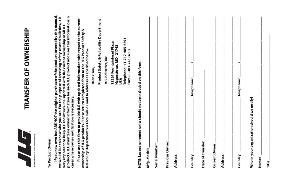 JLG M4069 Operator Manual User Manual | Page 83 / 86