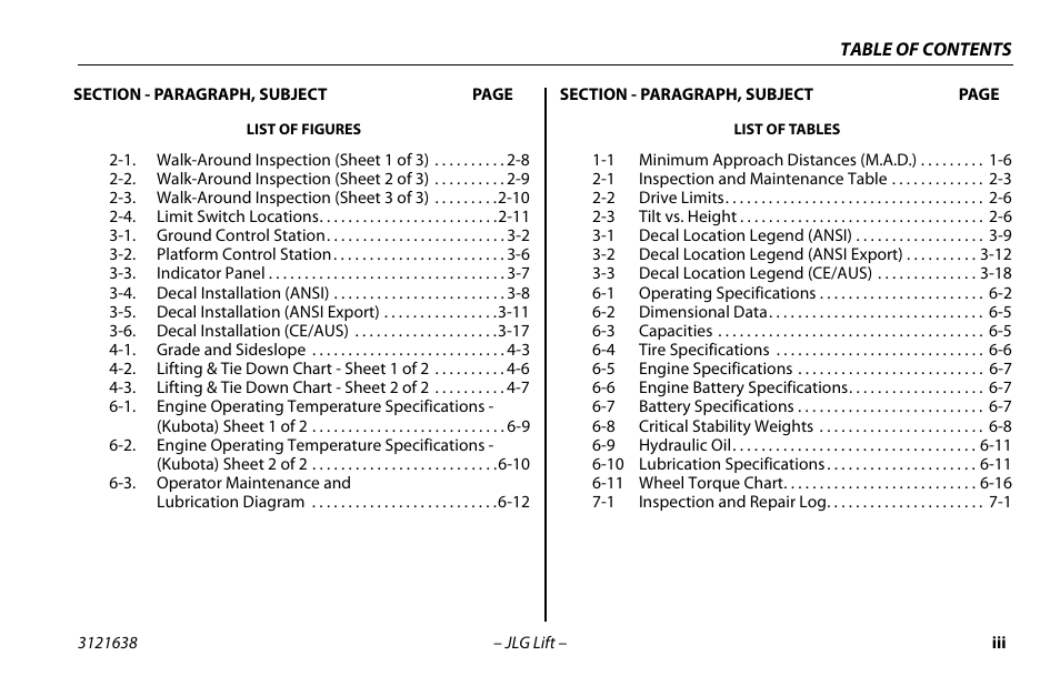 JLG M4069 Operator Manual User Manual | Page 9 / 86