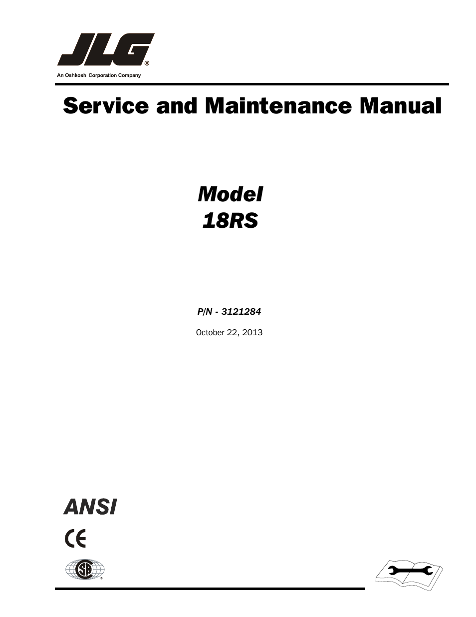 JLG 18RS Service Manual User Manual | 230 pages