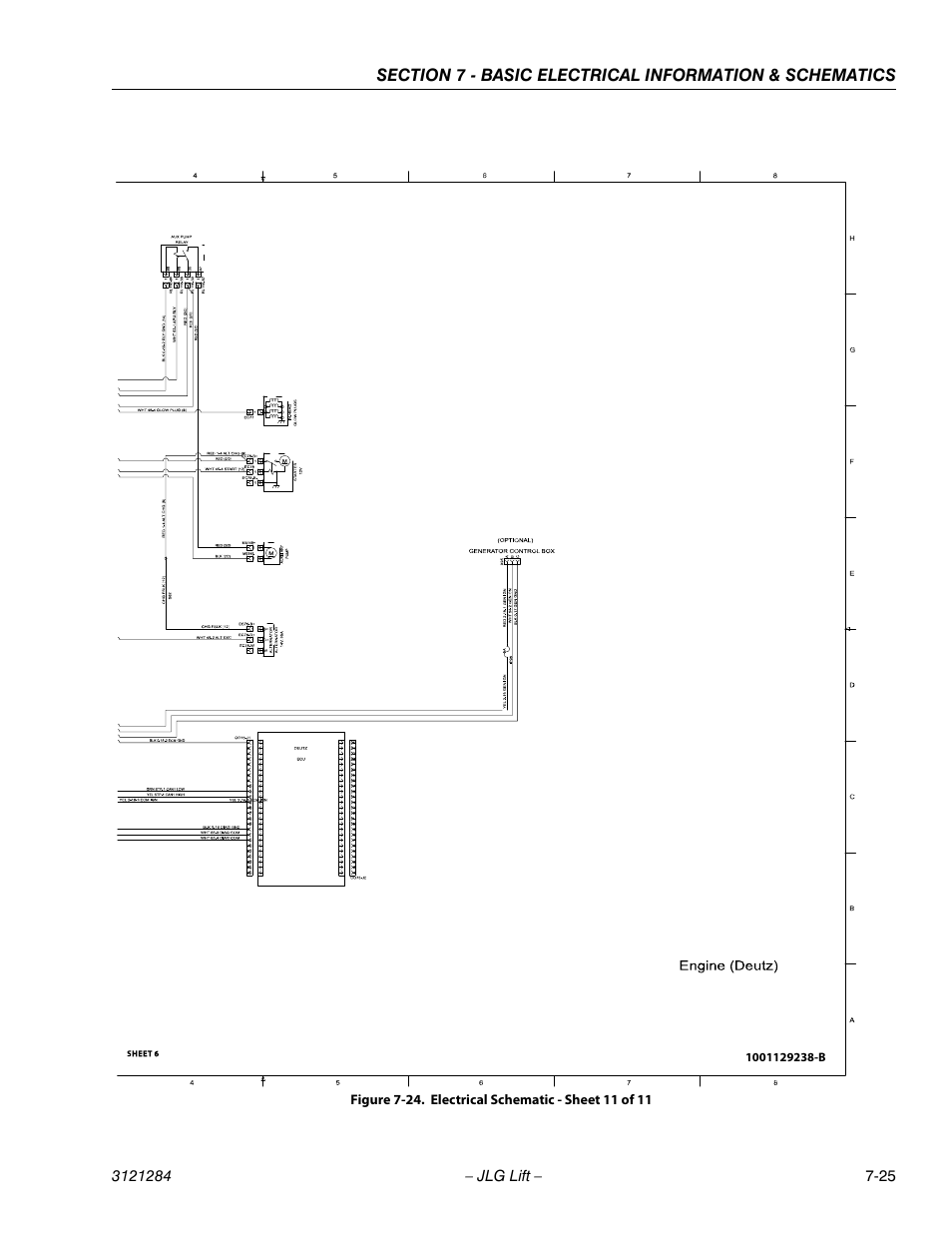 Electrical schematic - sheet 11 of 11 -25 | JLG 18RS Service Manual User Manual | Page 225 / 230
