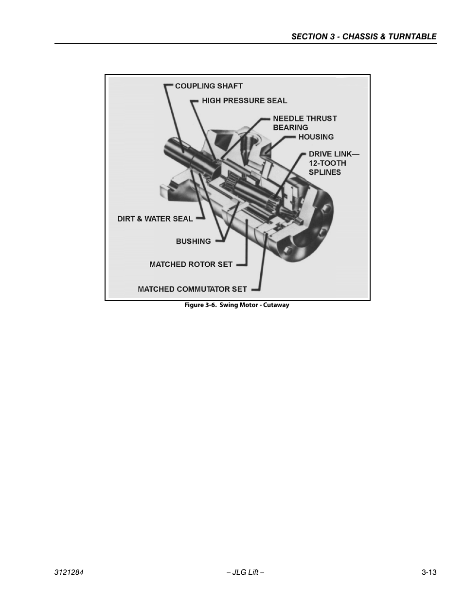 Swing motor - cutaway -13 | JLG 18RS Service Manual User Manual | Page 51 / 230
