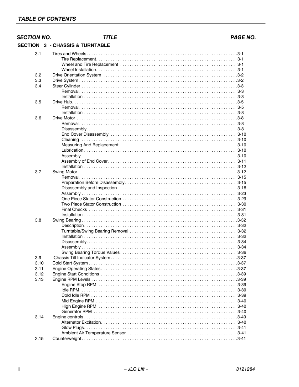 JLG 18RS Service Manual User Manual | Page 6 / 230