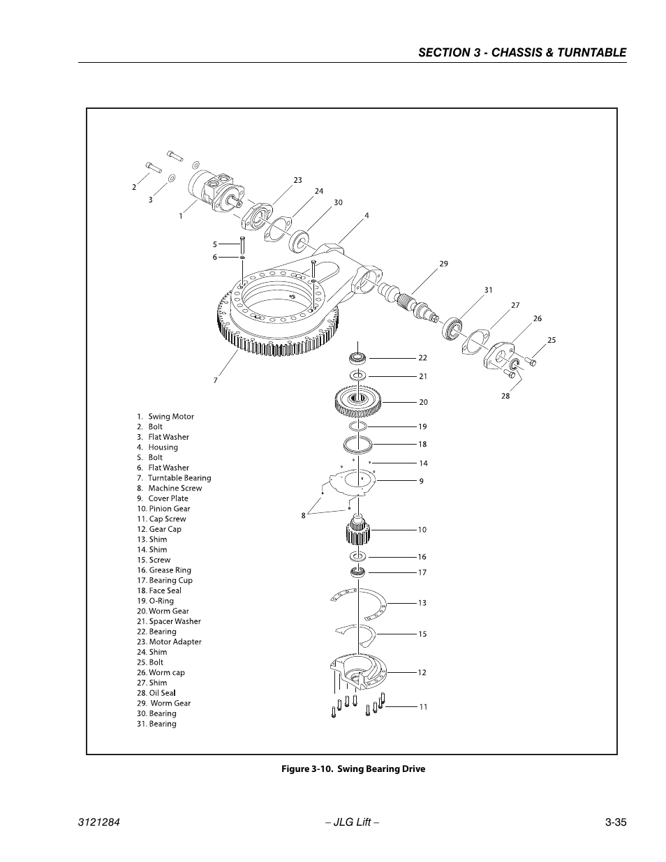 Swing bearing drive -35 | JLG 18RS Service Manual User Manual | Page 73 / 230