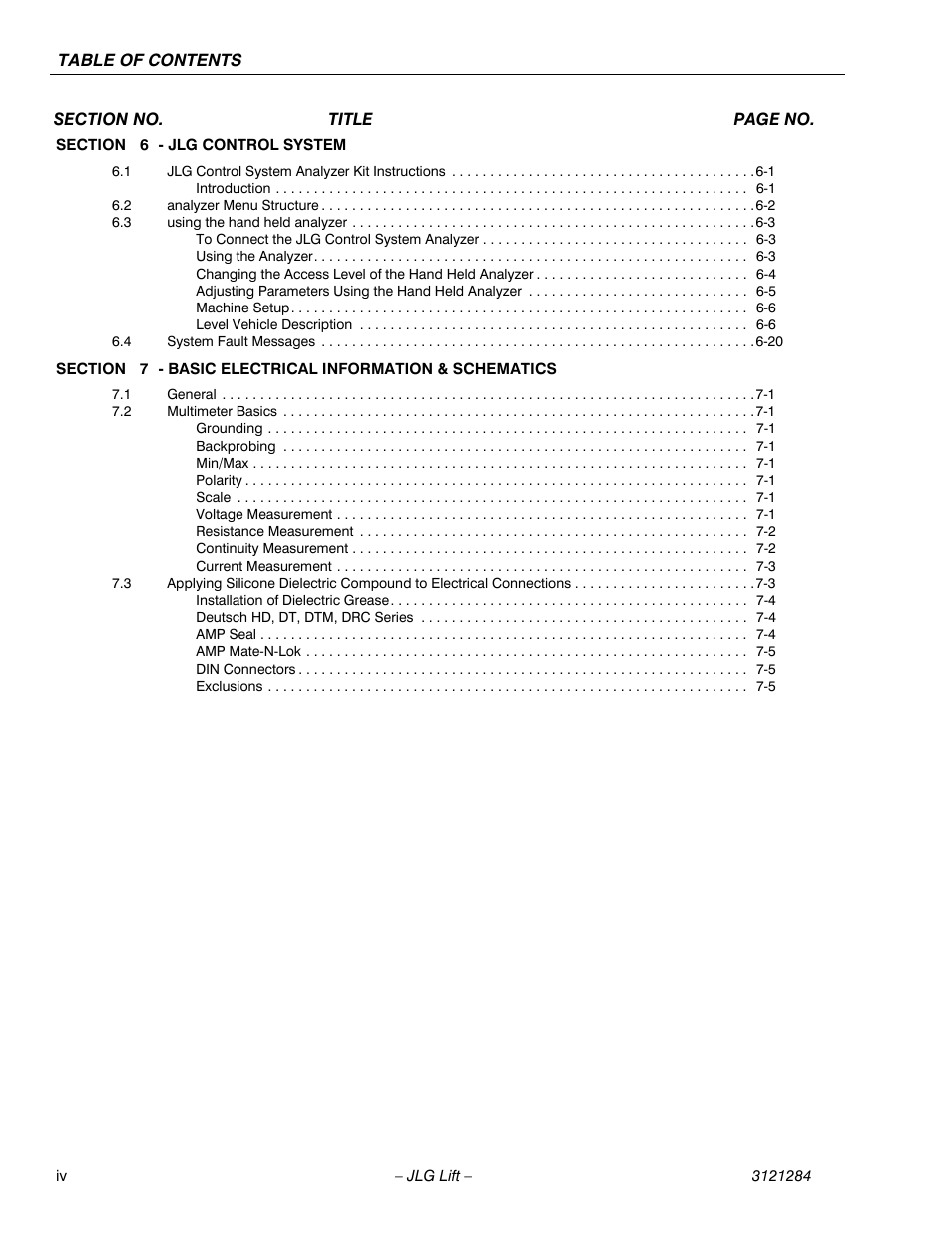 JLG 18RS Service Manual User Manual | Page 8 / 230