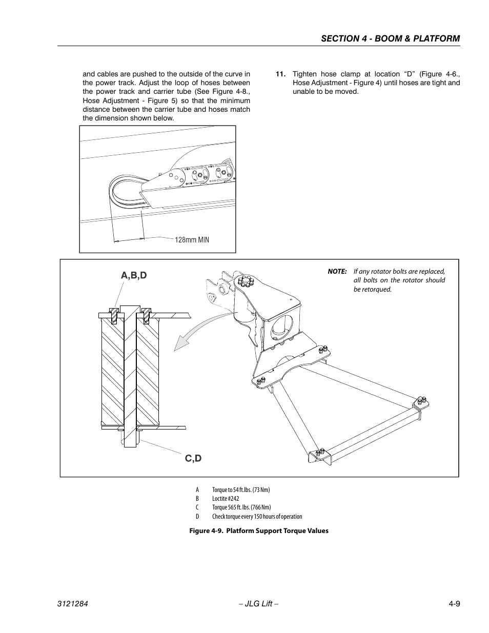 Platform support torque values -9 | JLG 18RS Service Manual User Manual | Page 89 / 230