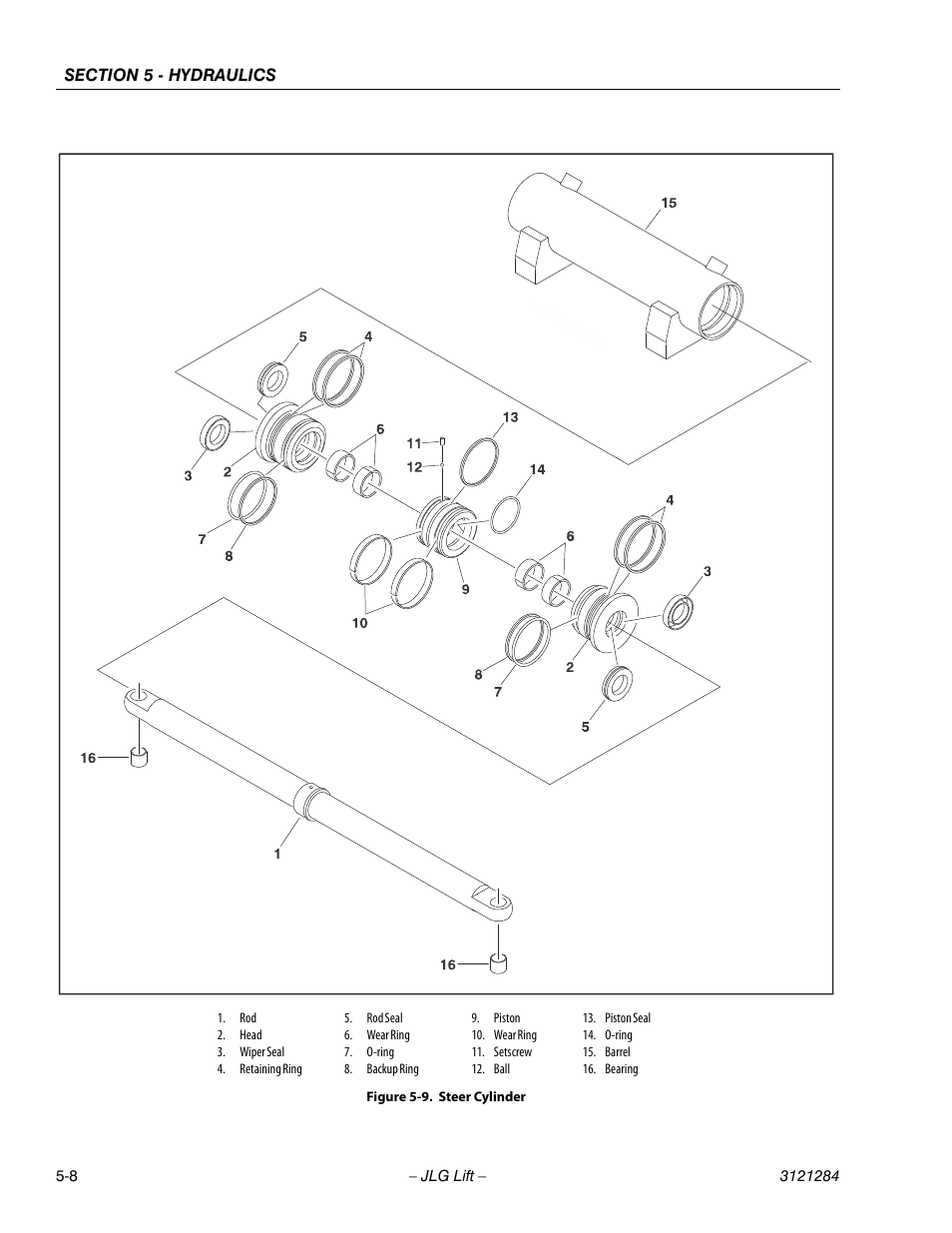 Steer cylinder -8 | JLG 18RS Service Manual User Manual | Page 98 / 230