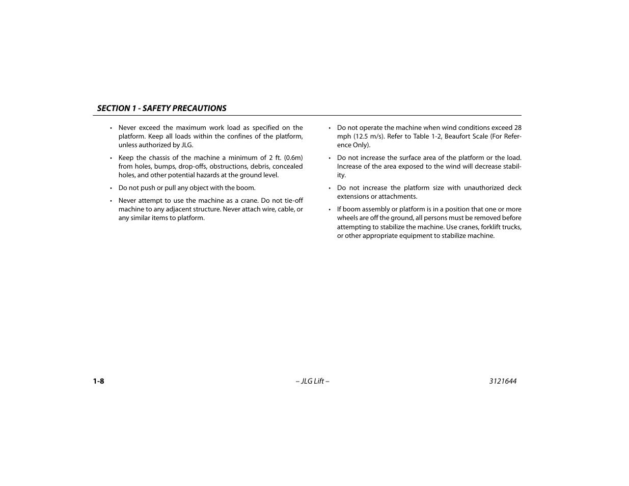 JLG M400 Operator Manual User Manual | Page 18 / 108