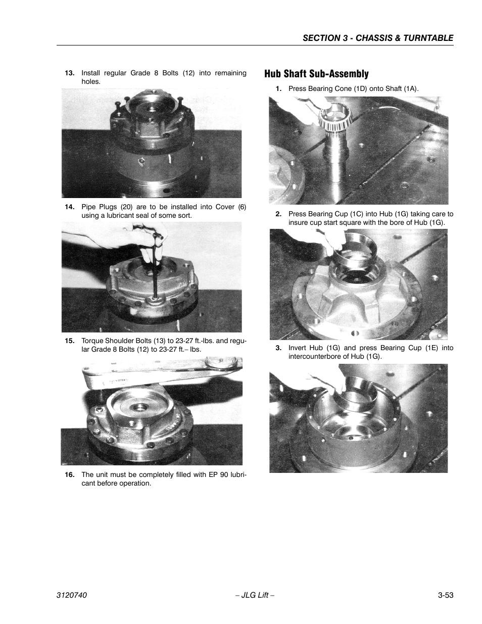 Hub shaft sub-assembly, Hub shaft sub-assembly -53 | JLG 800A_AJ ANSI Service Manual User Manual | Page 109 / 464