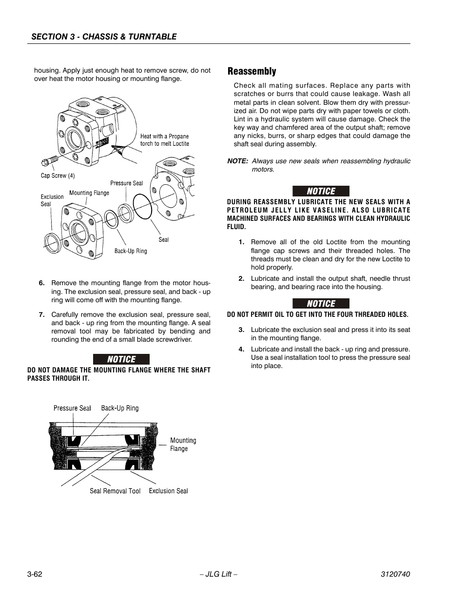 Reassembly, Reassembly -62 | JLG 800A_AJ ANSI Service Manual User Manual | Page 118 / 464