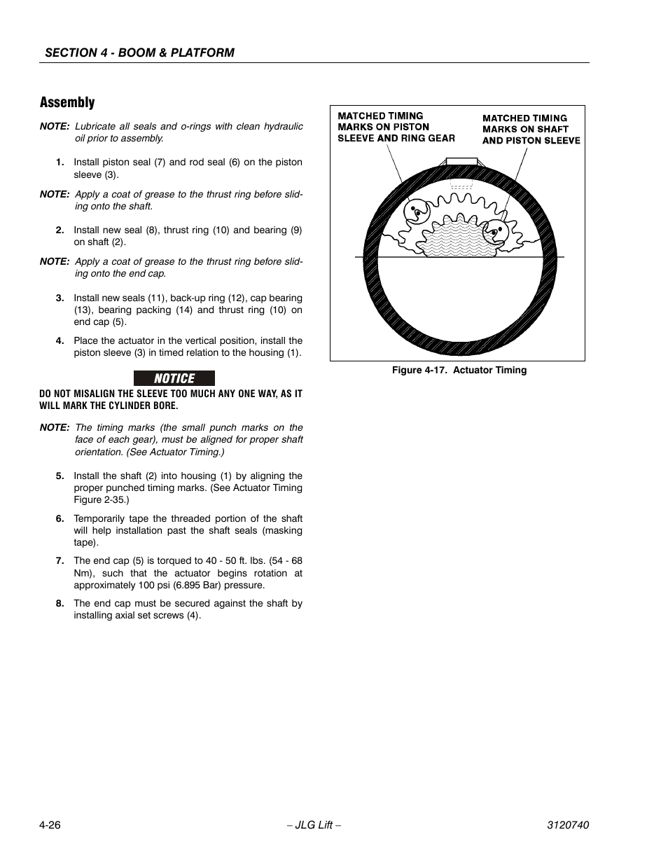 Assembly, Assembly -26, Actuator timing -26 | JLG 800A_AJ ANSI Service Manual User Manual | Page 240 / 464