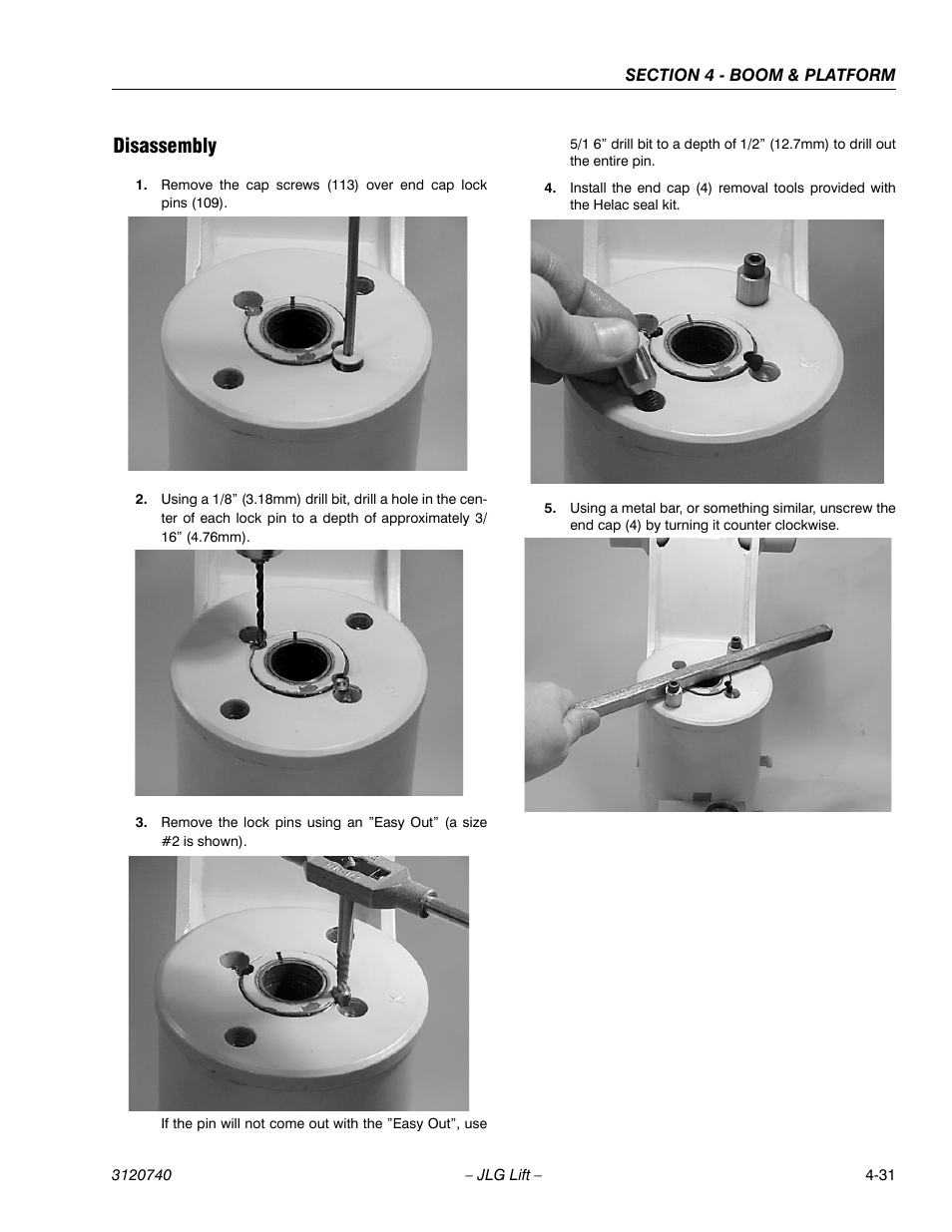 Disassembly, Disassembly -31 | JLG 800A_AJ ANSI Service Manual User Manual | Page 245 / 464