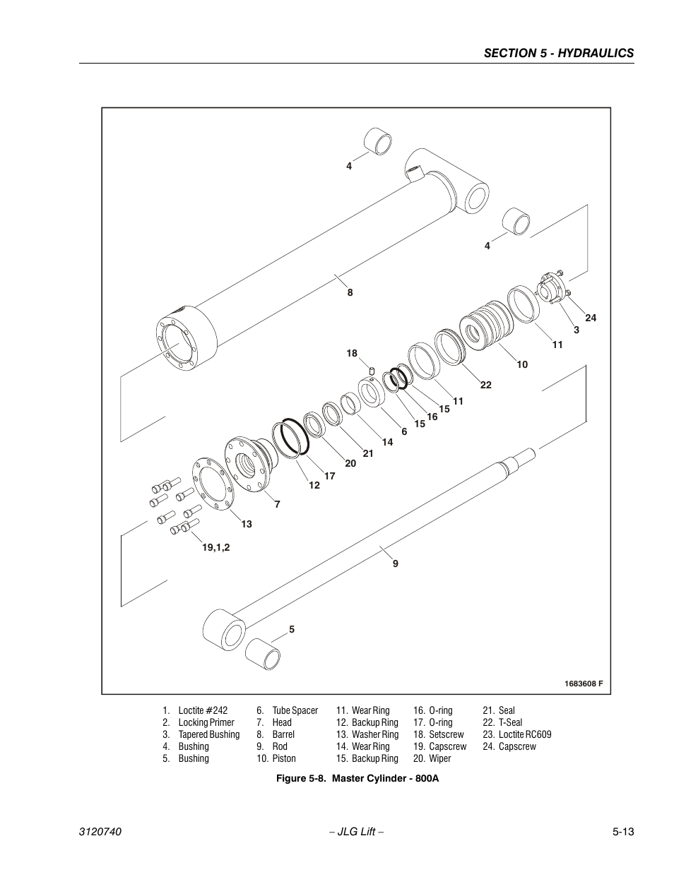 Master cylinder - 800a -13 | JLG 800A_AJ ANSI Service Manual User Manual | Page 293 / 464