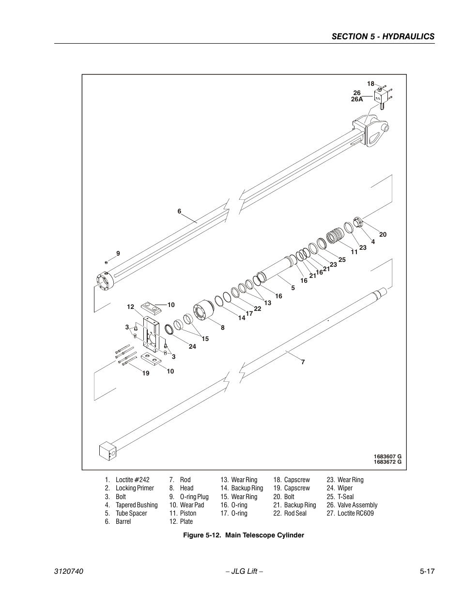 Main telescope cylinder -17 | JLG 800A_AJ ANSI Service Manual User Manual | Page 297 / 464