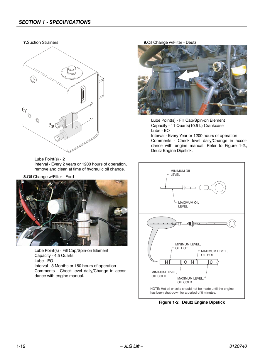 Deutz engine dipstick -12 | JLG 800A_AJ ANSI Service Manual User Manual | Page 32 / 464