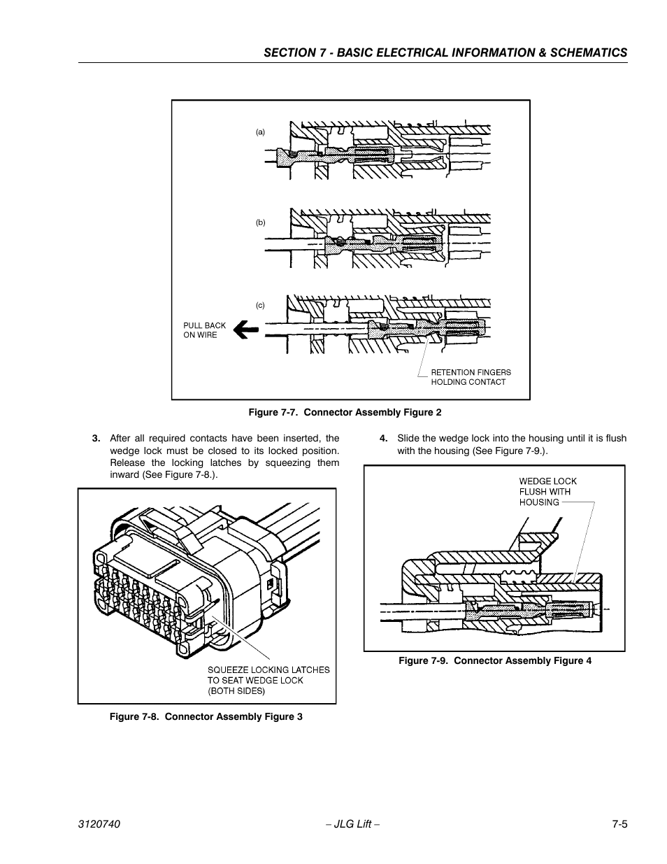 Connector assembly figure 2 -5, Connector assembly figure 3 -5, Connector assembly figure 4 -5 | JLG 800A_AJ ANSI Service Manual User Manual | Page 403 / 464