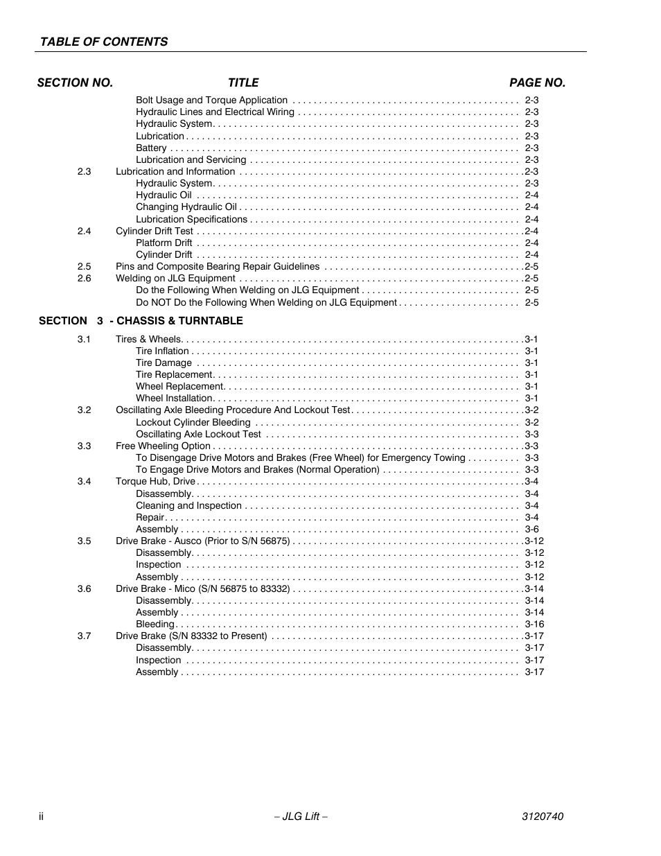 JLG 800A_AJ ANSI Service Manual User Manual | Page 6 / 464