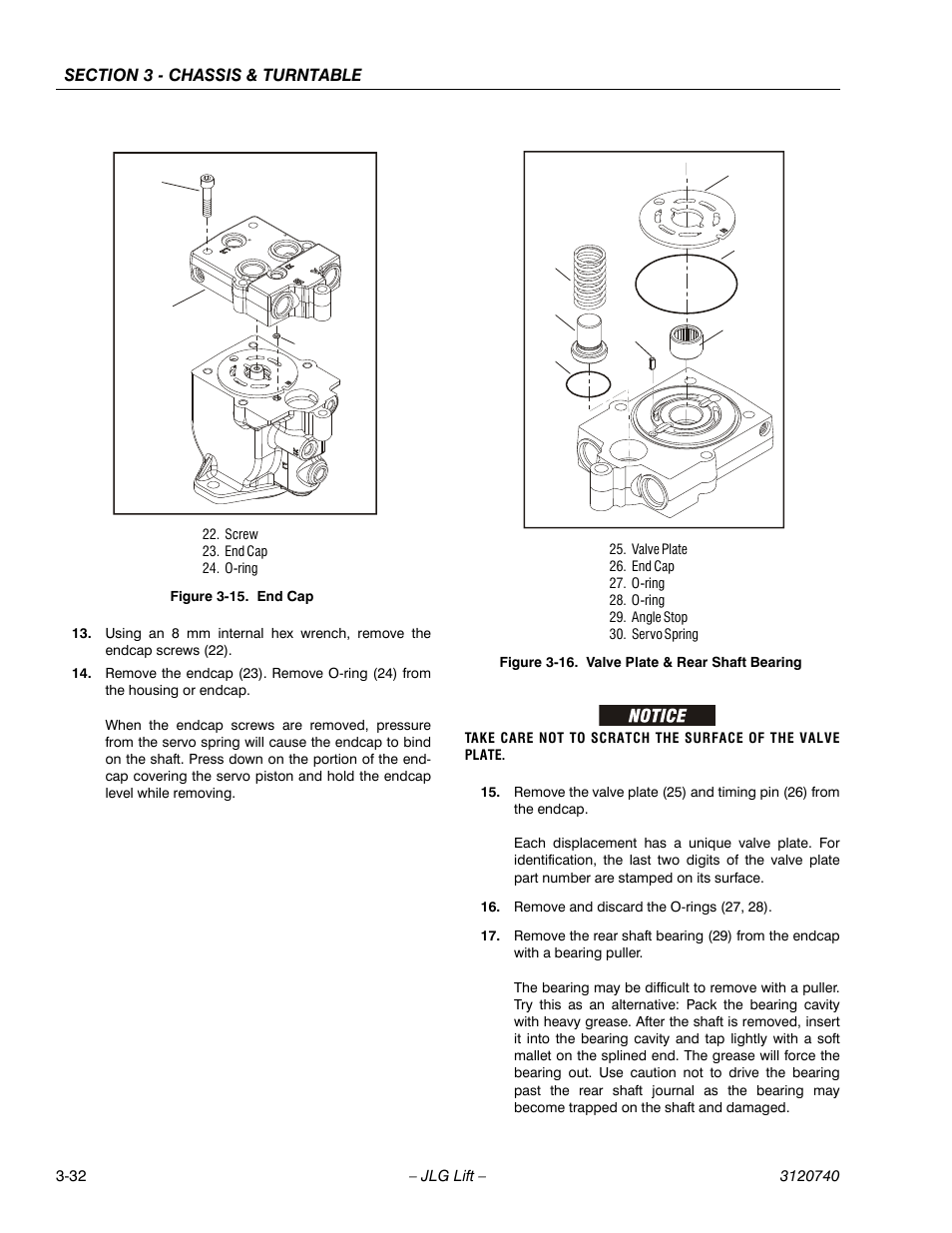 End cap -32, Valve plate & rear shaft bearing -32 | JLG 800A_AJ ANSI Service Manual User Manual | Page 88 / 464